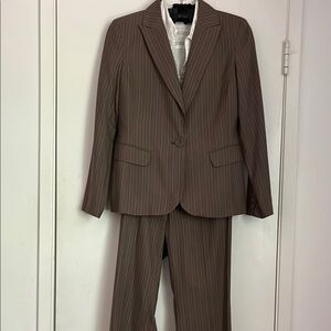 Style & Co Brown Blazer with Pinstripe Design size 4